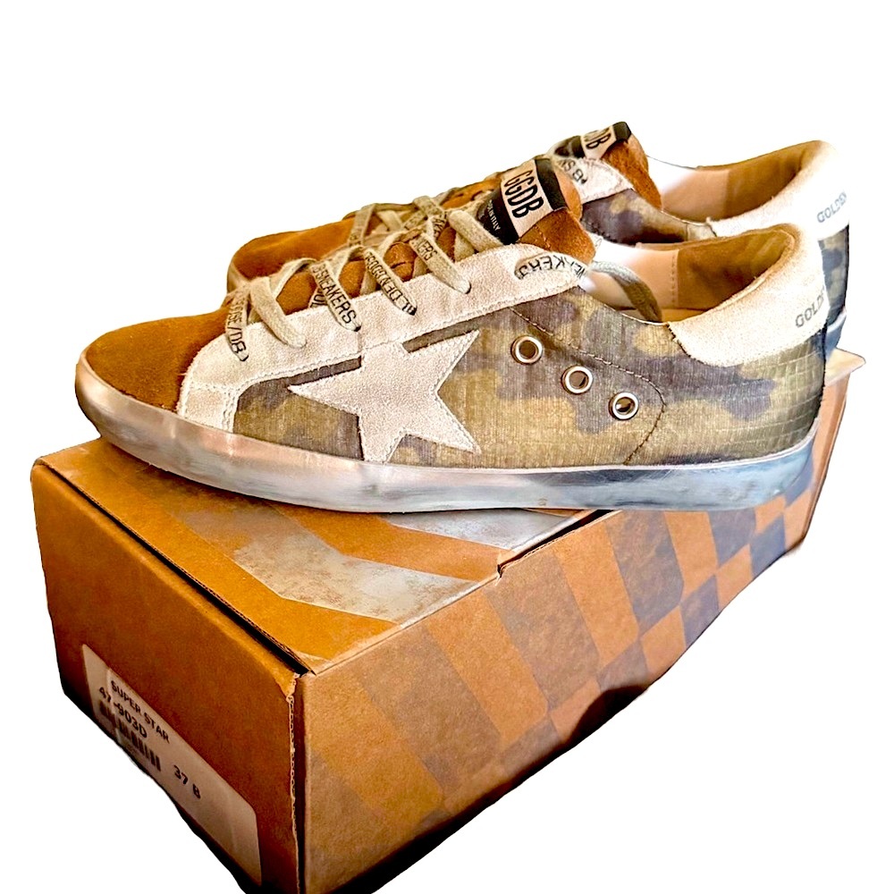 Golden Goose SUPERSTAR Camouflage Sneakers w/ Org Box & Dust Bag.